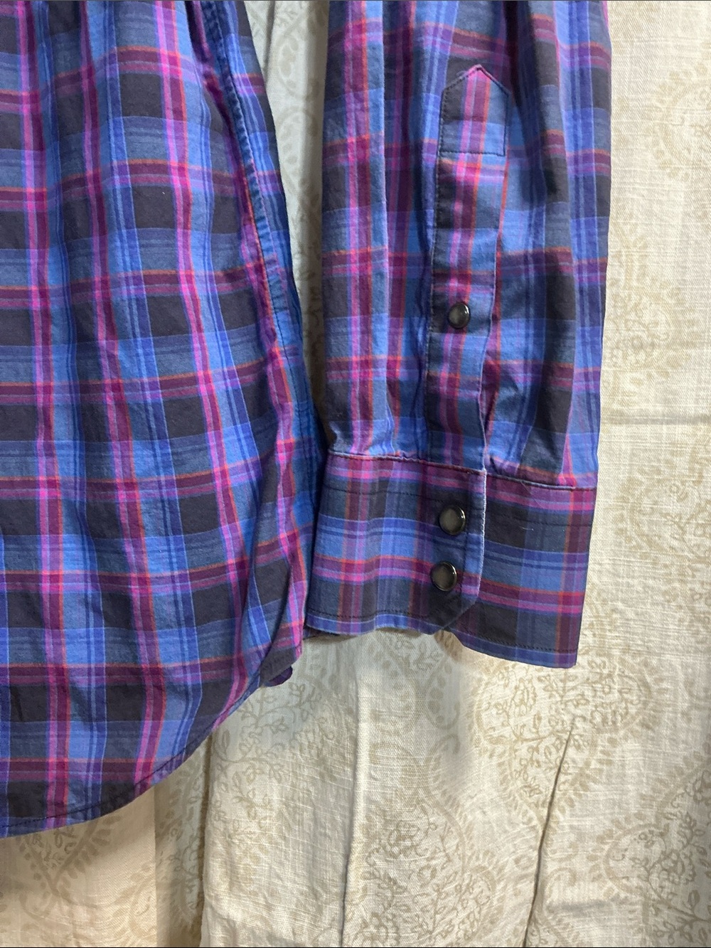 Banana Republic Purple and Blue Plaid Button-Down Shirt - Picture 5 of 5
